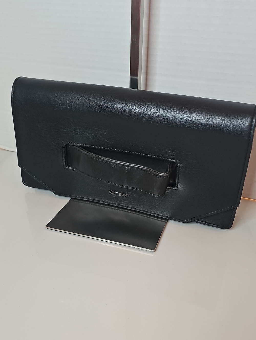 Matt & Nat Black Vegan Leather Clutch Wallet